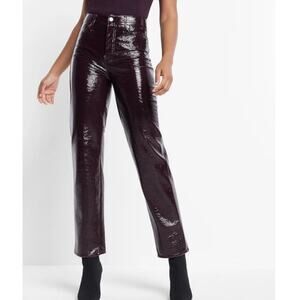 NWT Express Patent Leather Dark Purple Pants